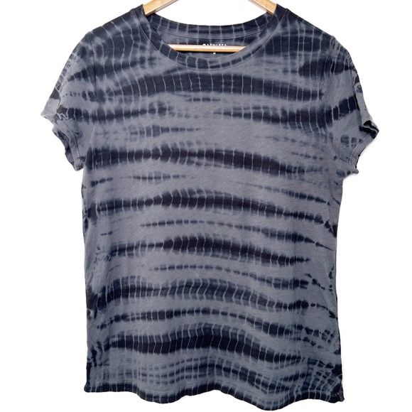 Athleta Womens Grey Tie Dye Short Sleeve Crew Neck Cotton T-Shirt Size M - Picture 3 of 8